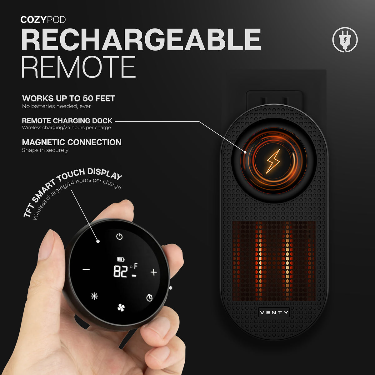 Calentador portátil enchufable CozyPod 